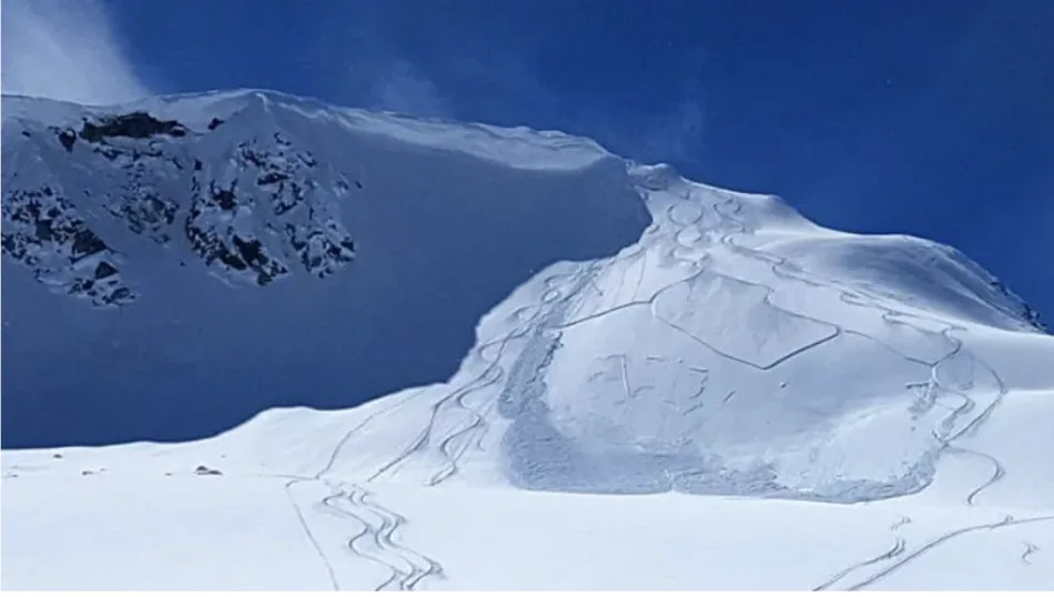 CBC: A remote-triggered avalanche near Valemount, B.C., buried a snowmobiler Saturday morning. (Robson Fletcher/CBC)