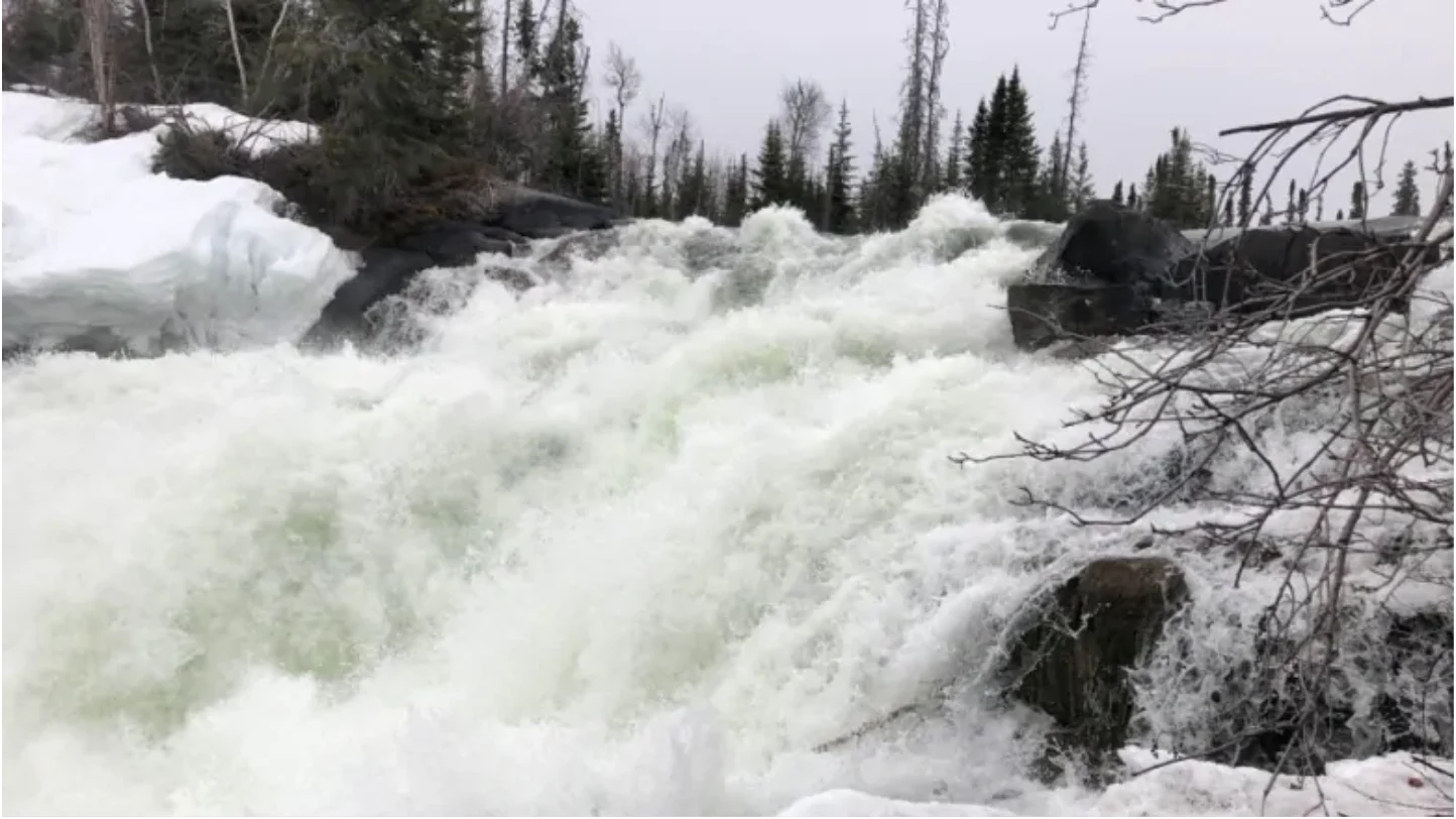 CBC: The Churchill River is running higher than normal this year. (Submitted: Darlene McKenzie)