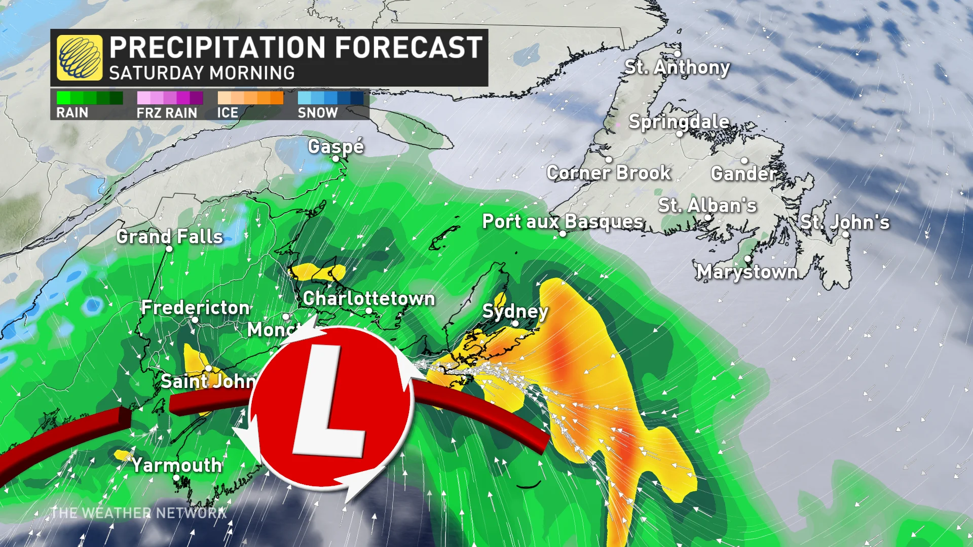Baron - ATL precipitation Saturday morning - Nov21