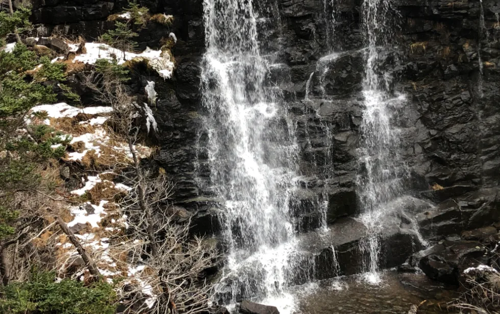  Nova Scotia waterfalls still flowing during warm winter