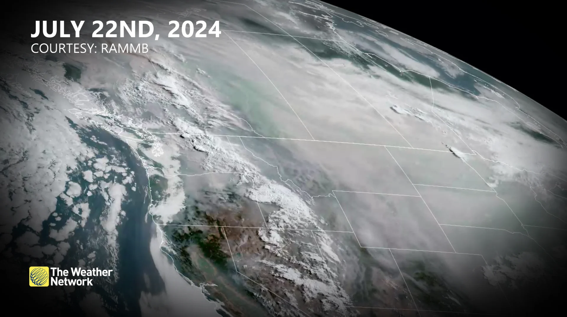 B.C. smoke satellite imagery July 22, 2024/RAMMB