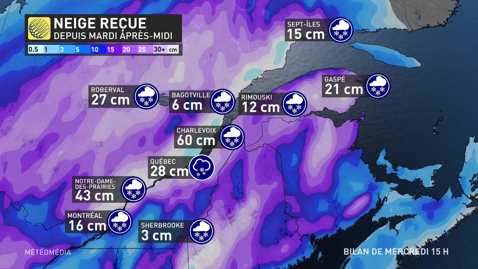 NEIGE REÇUE 15 H