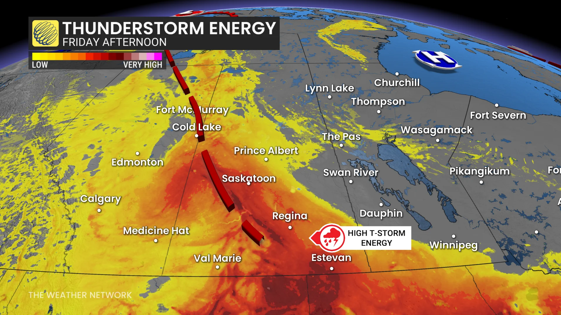Prairies Friday thunderstorm energy - July 3, 2026