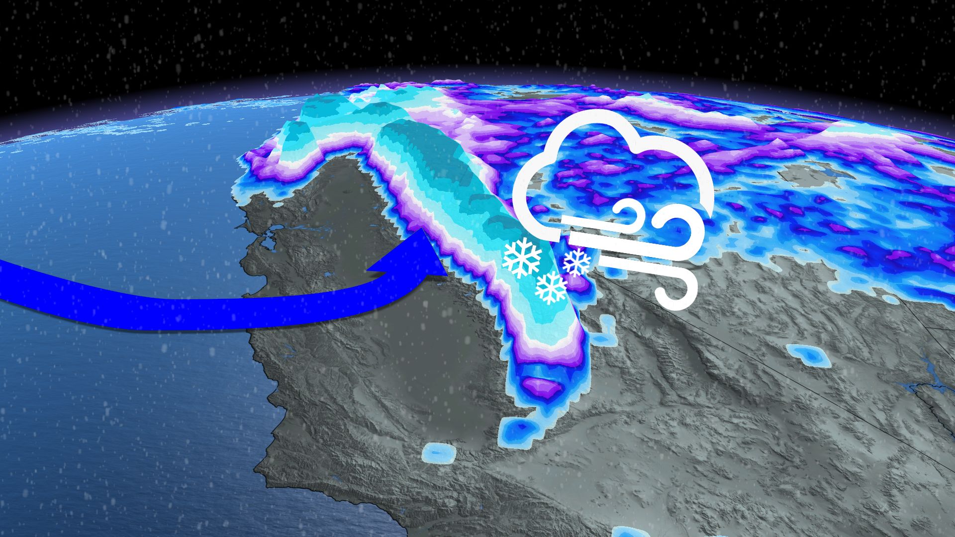 Tremendous wind-whipped snows to blanket California mountains - The ...