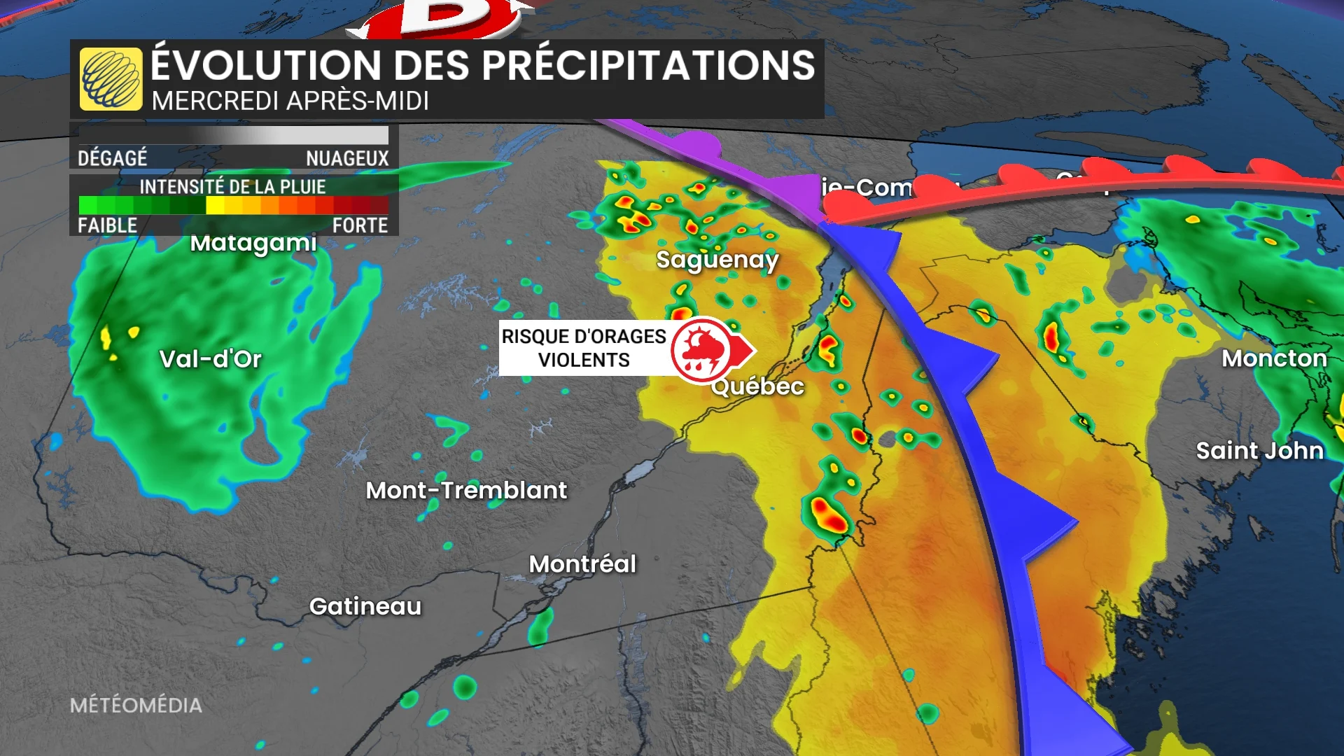 Orages violents : le risque se poursuit mercredi pour d’autres secteurs