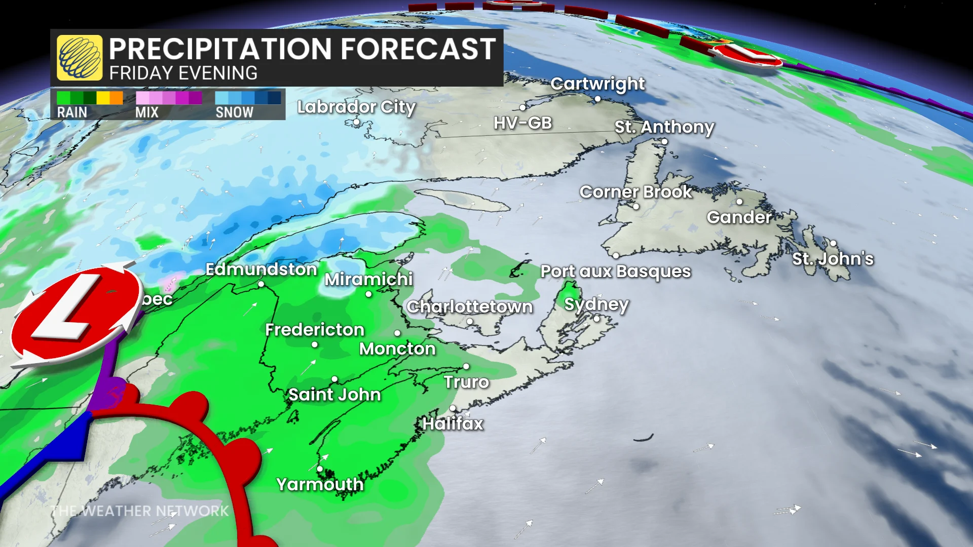 Baron - ATL precipitation Friday evening - Oct. 15