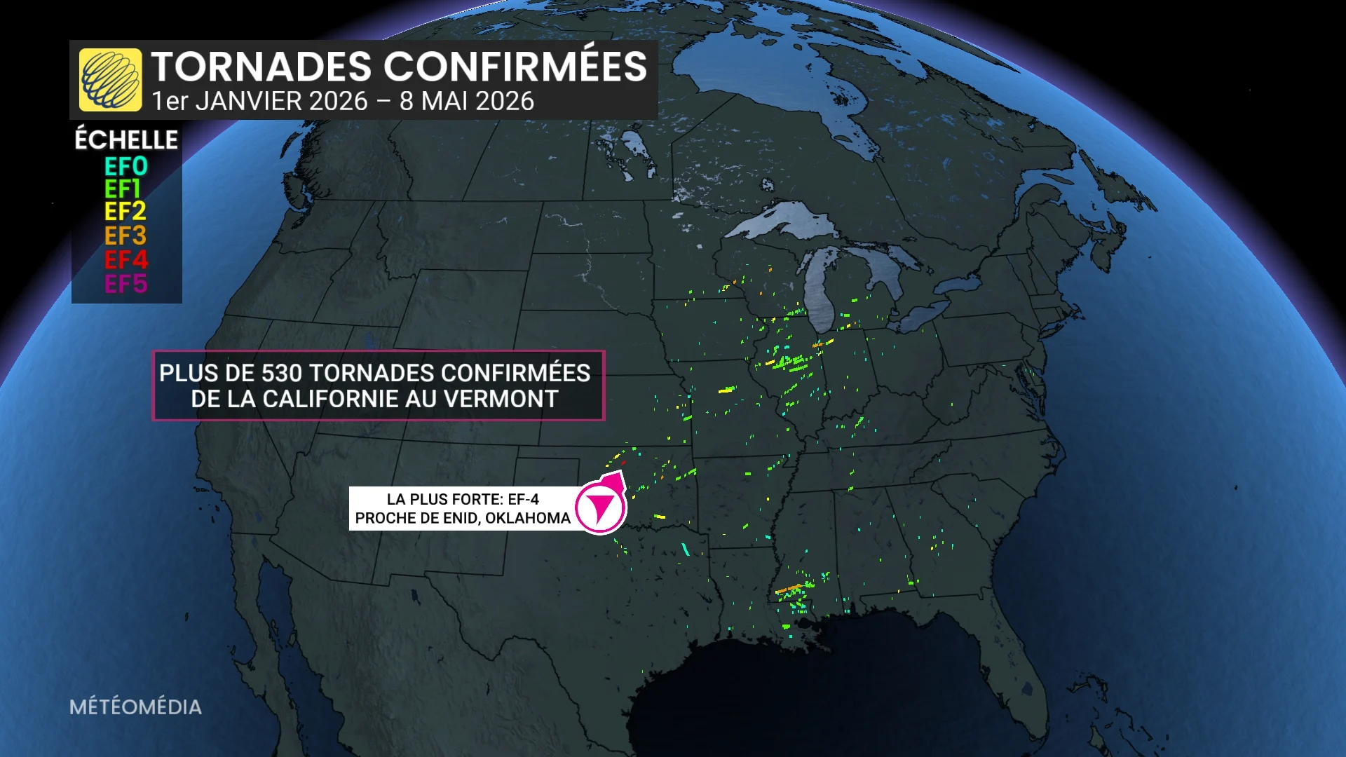 Déjà plus de 530 tornades en 2026… mais pas là où on les attendait