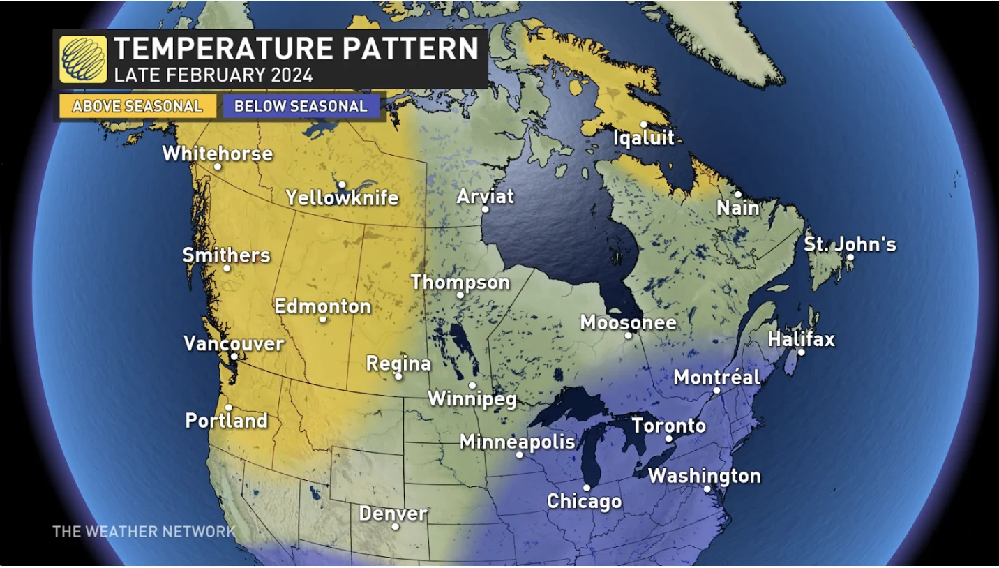 Late February Weather Outlook (The Weather Network)
