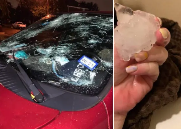 Damaging baseball-sized hail smashes through parts of North Texas