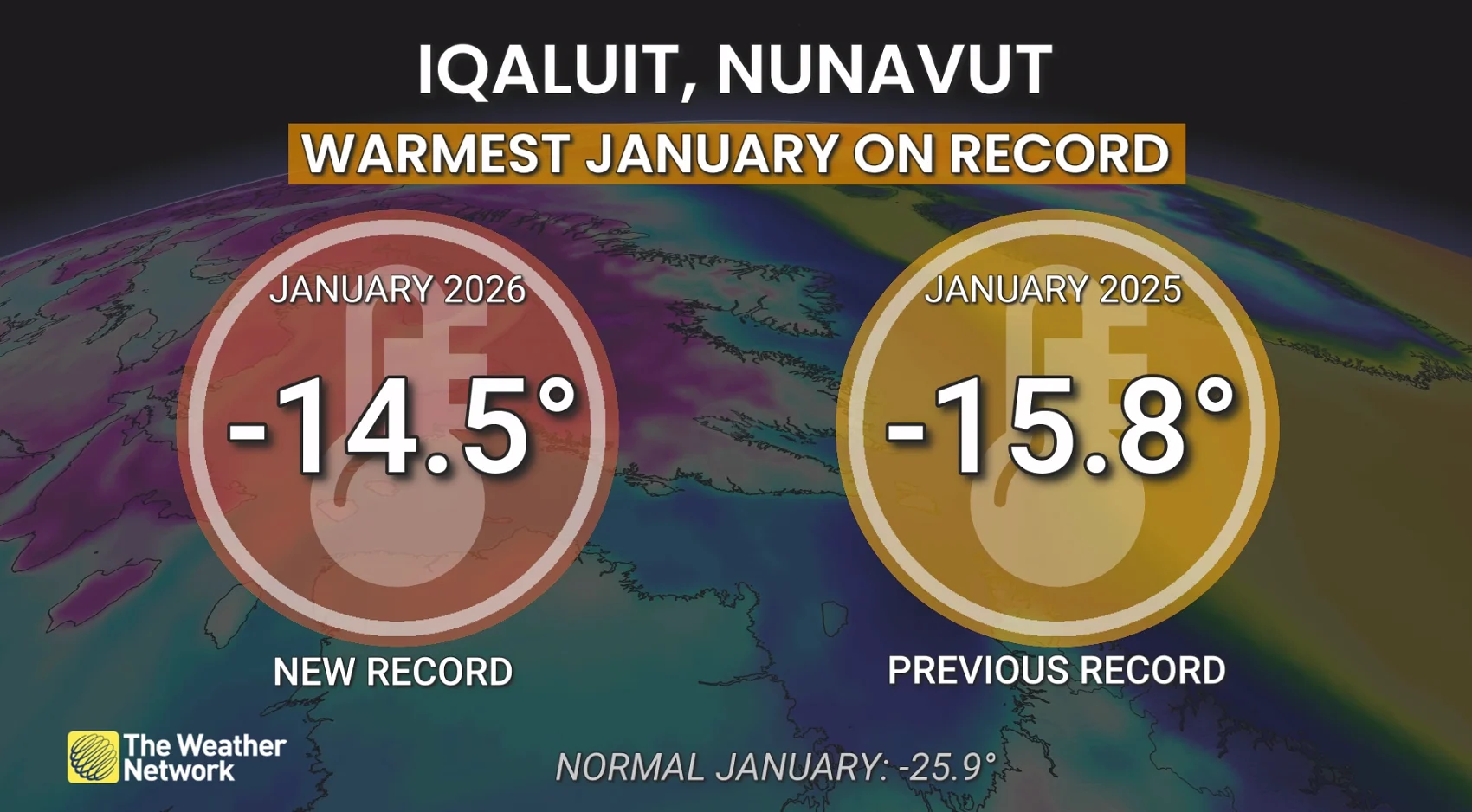Iqaluit, Nvt., winter warmth 2026