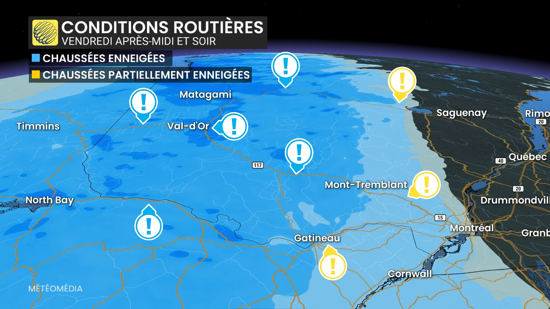 Risque de bourrasques au Québec