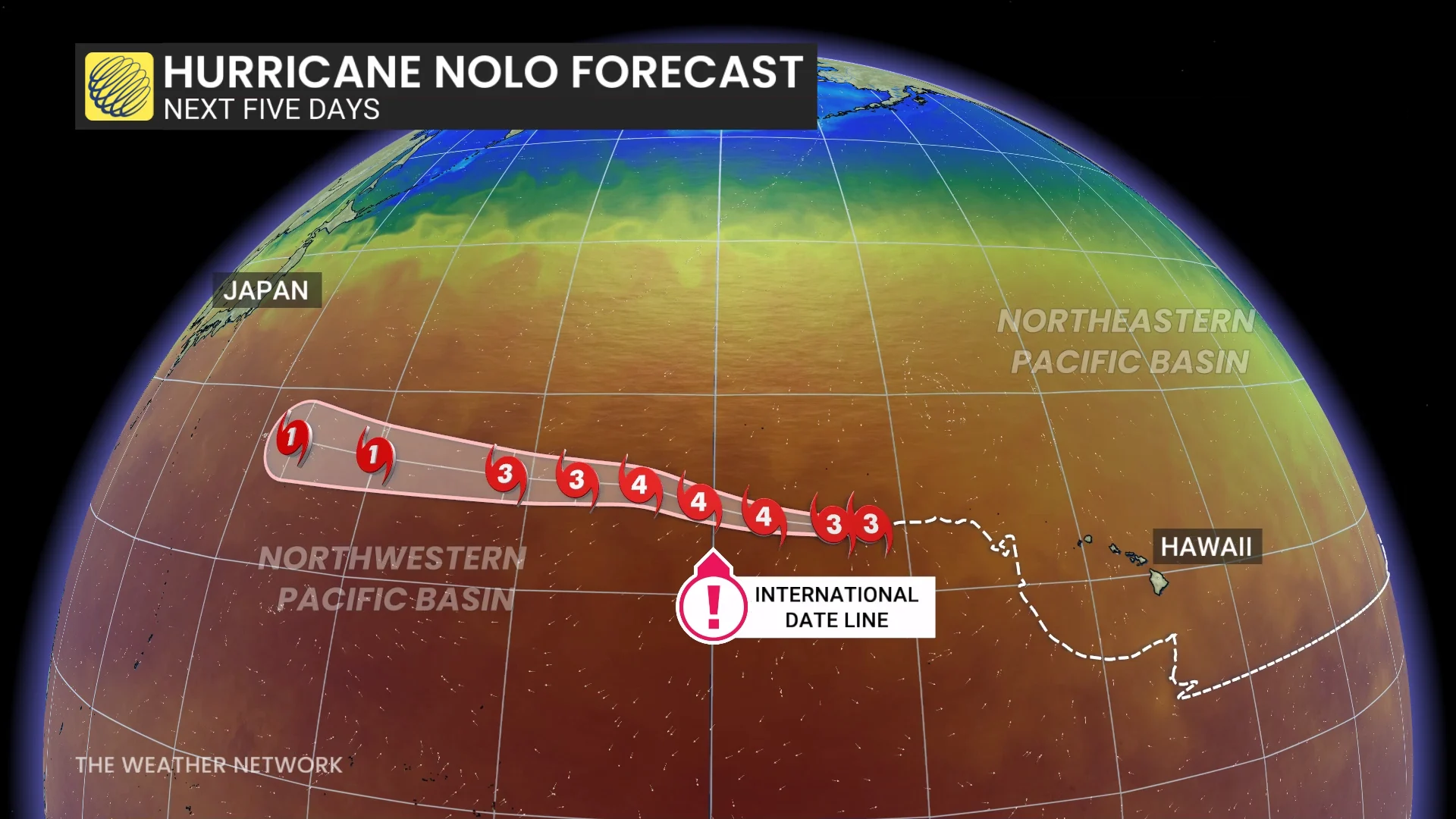 Hurricane Nolo Forecast Track