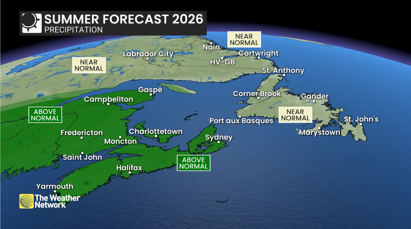 2026 Summer Forecast: Atlantic Canada Precipitation Outlook