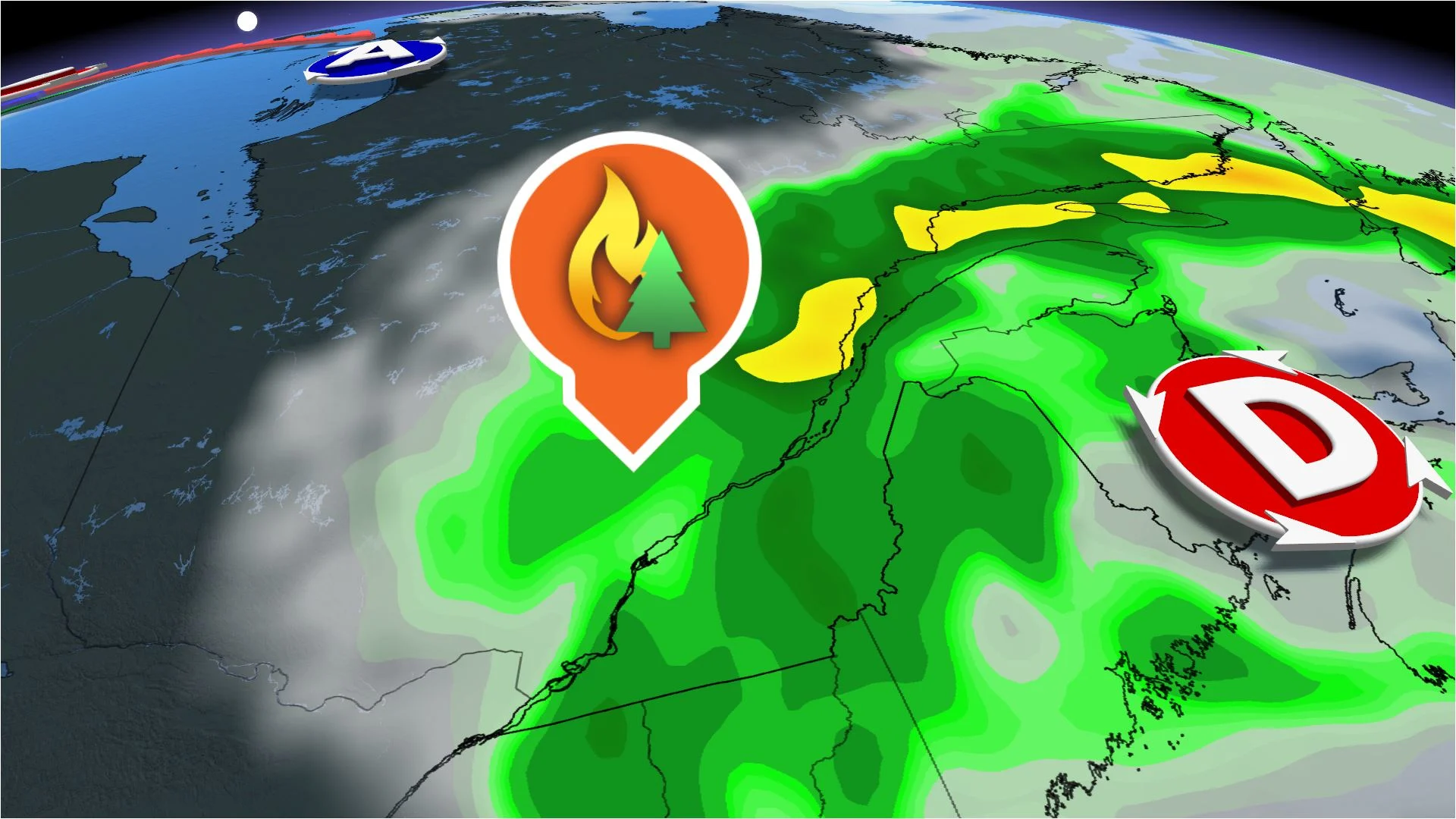 Incendies : le Québec reste en risque extrême avant l'arrivée de la pluie