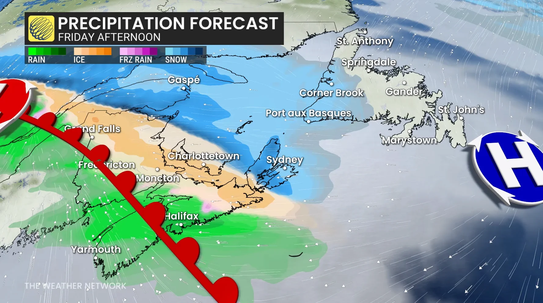 Baron - Atlantic Friday precipitation - April 2