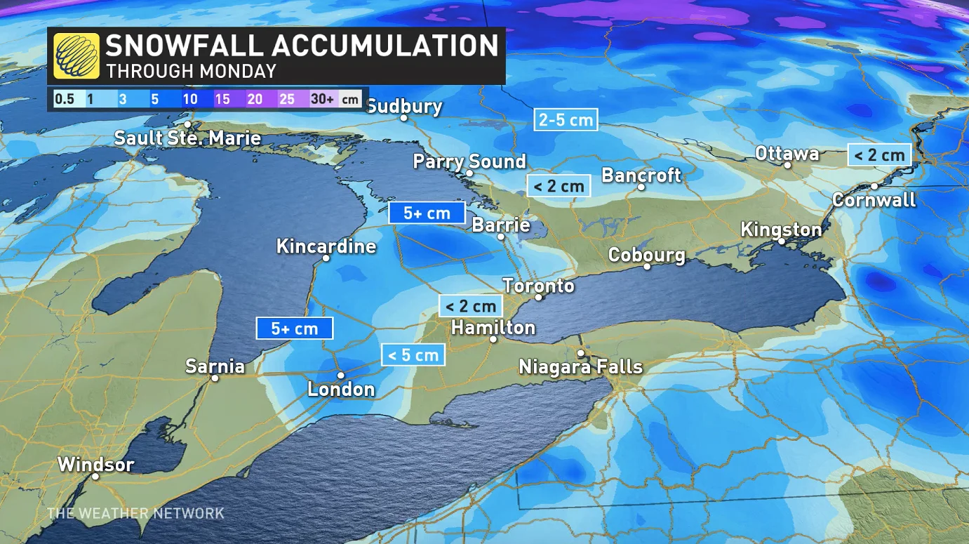 Ontario snowfall