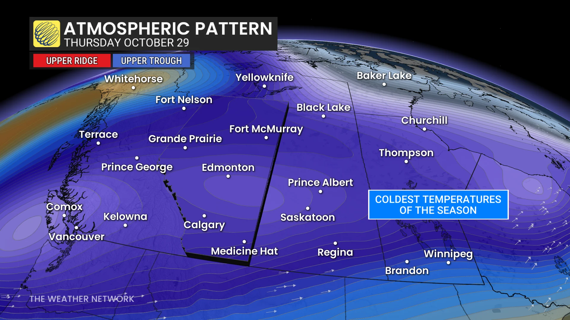 Western Canada atmospheric pattern