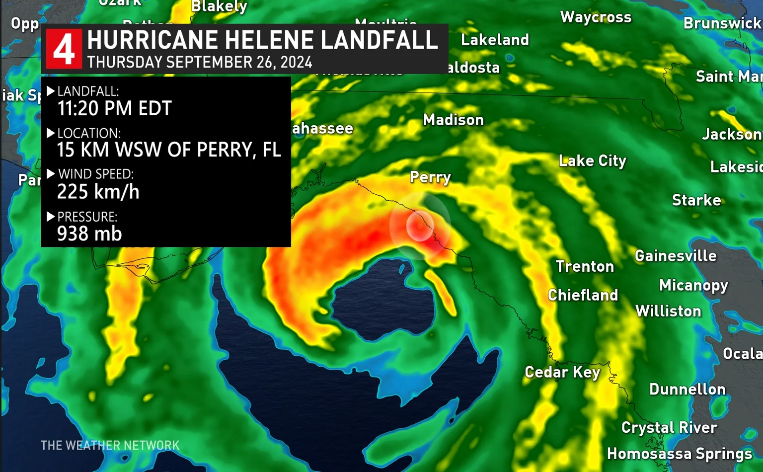 Hurricane Helene Landfall Florida September 26 2024