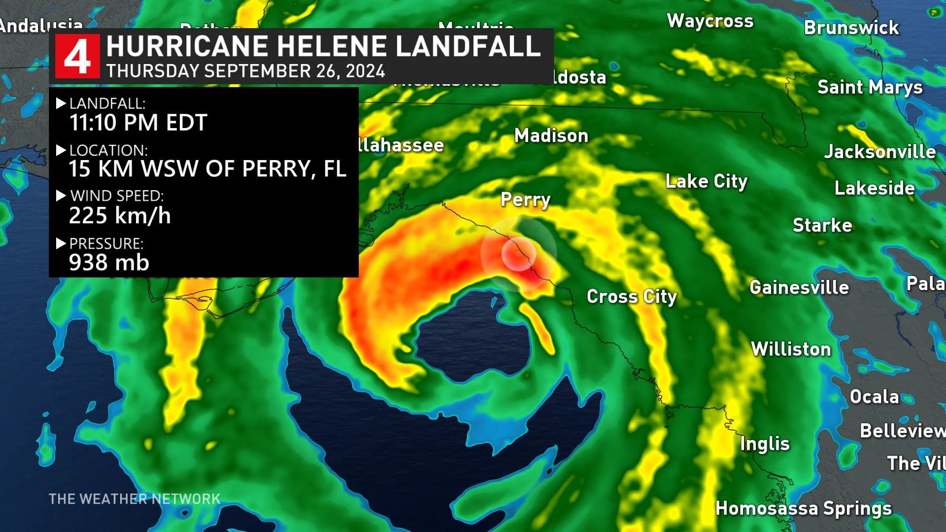 Hurricane Helene Landfall Florida September 26 2024