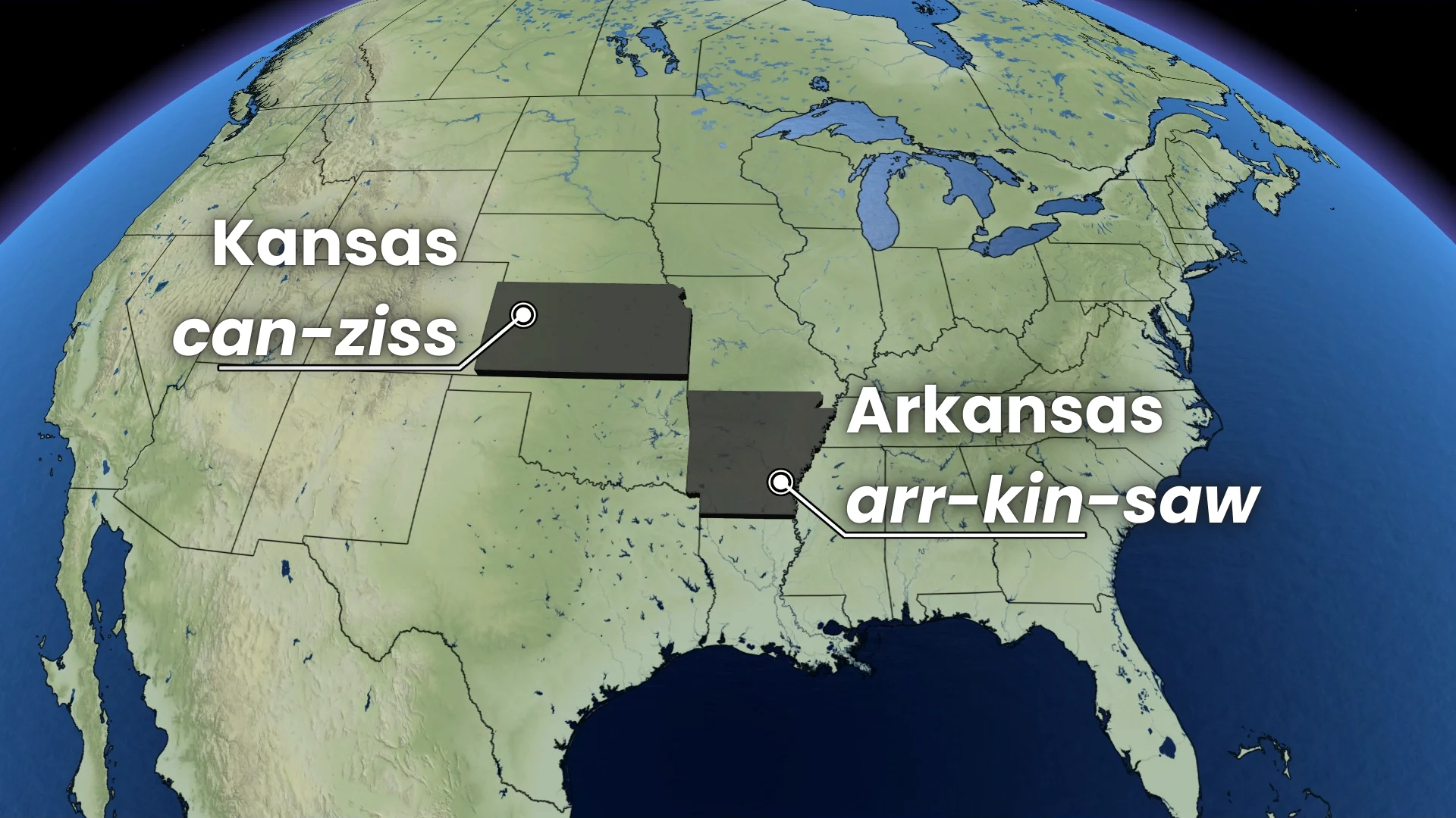 Kansas Arkansas Pronunciations