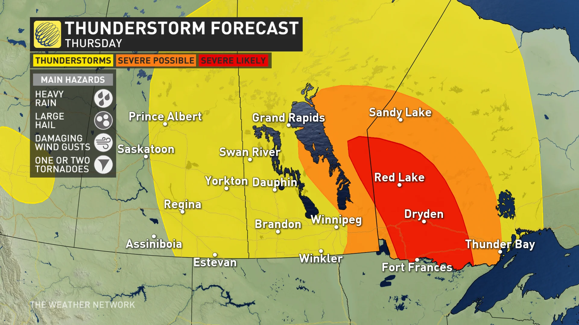 Northwest Ontario Severe Storm Risk Thursday