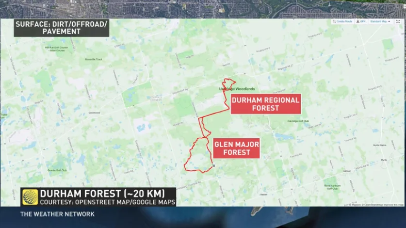 Durham Regional Road Mountain Biking