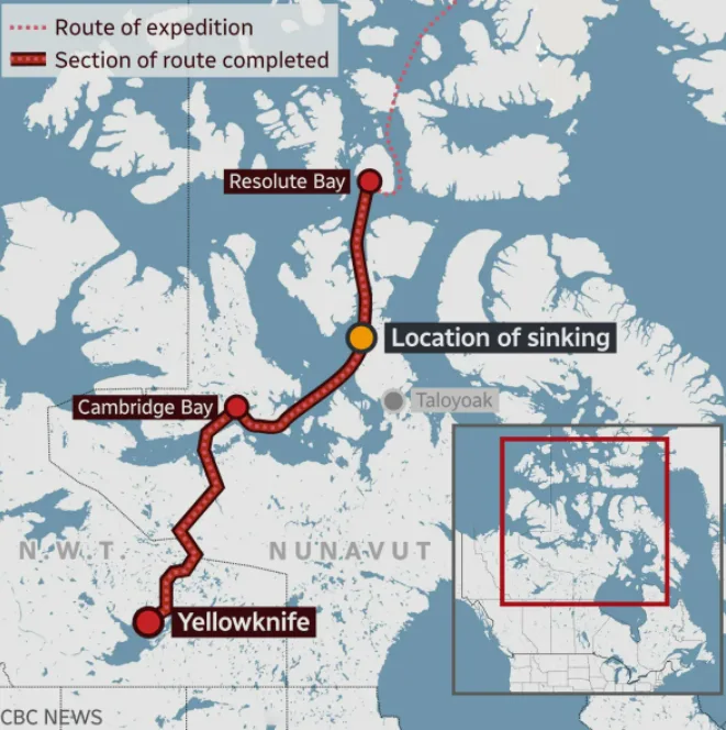CBC expedition map nunavut