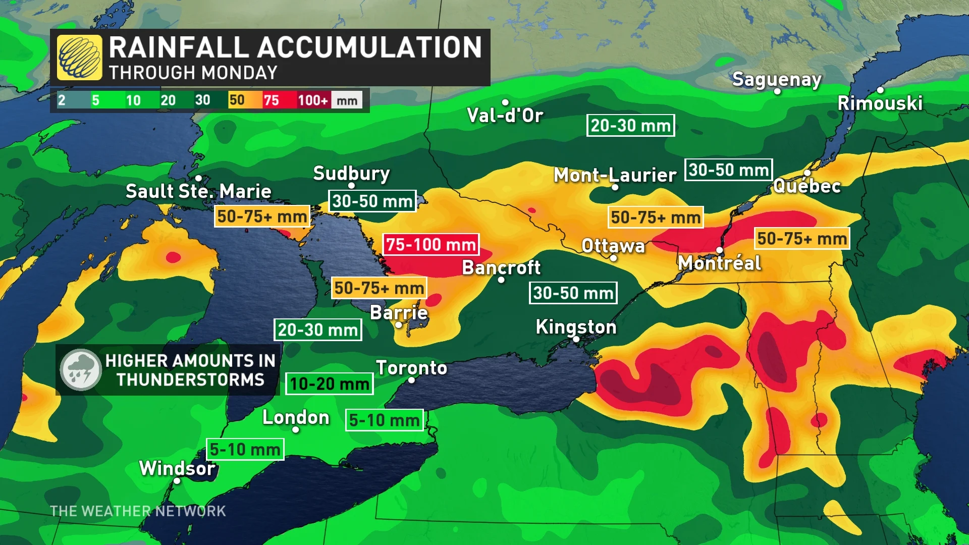 Ontario rainfall totals through Monday_June 22