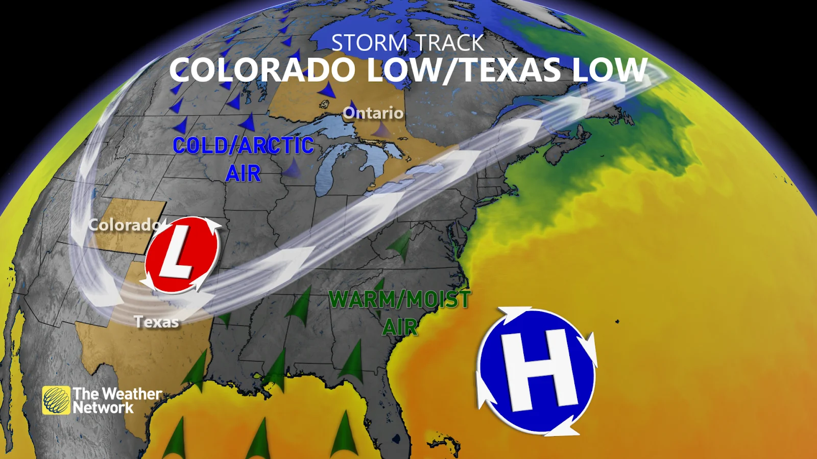 Colorado Texas Low Storm Track