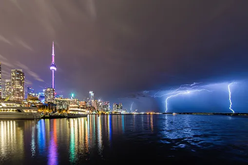 Southern Ontario cleans up after strong storms light up night sky
