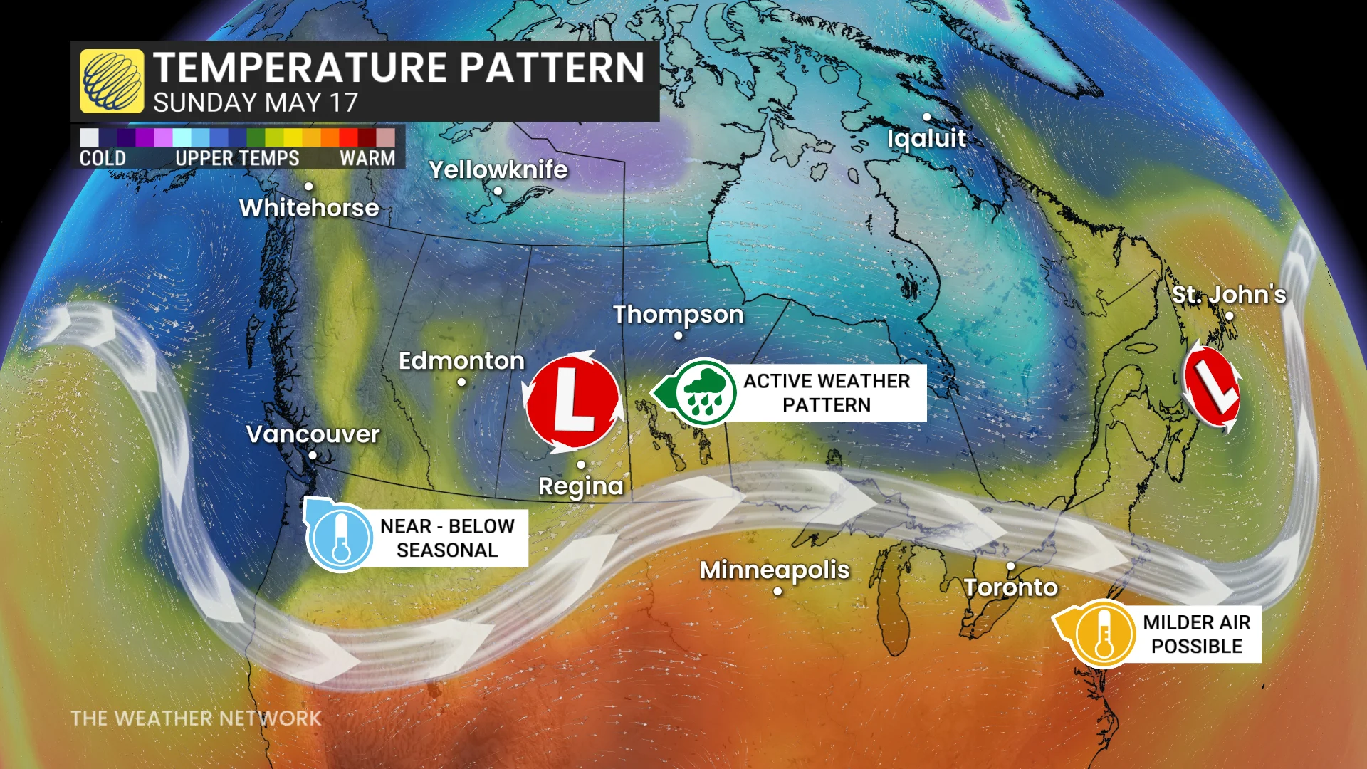 Canada May long weekend temperature pattern - May 11, 2026