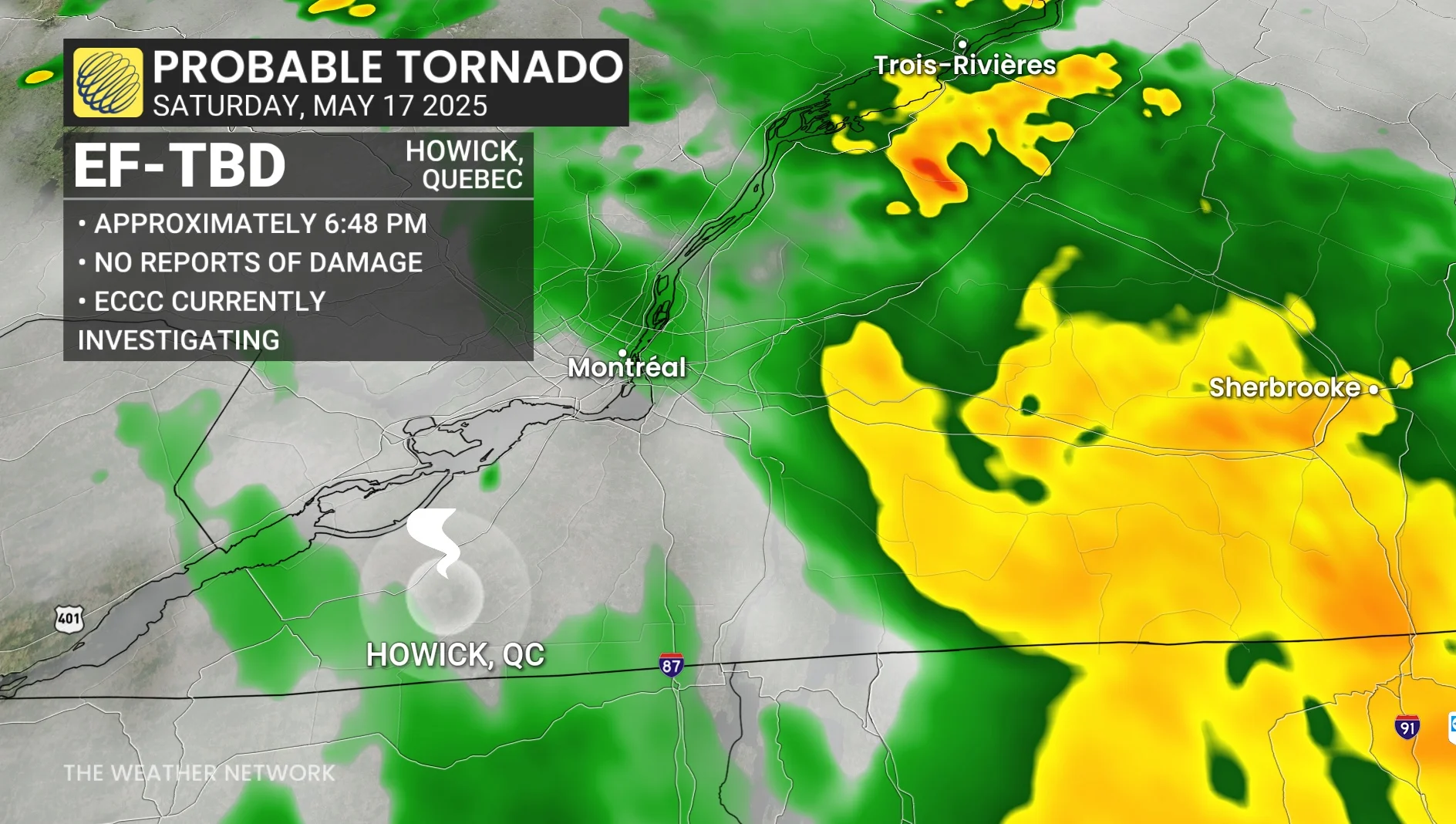 Probable Quebec tornado May 17 (updated May 18)