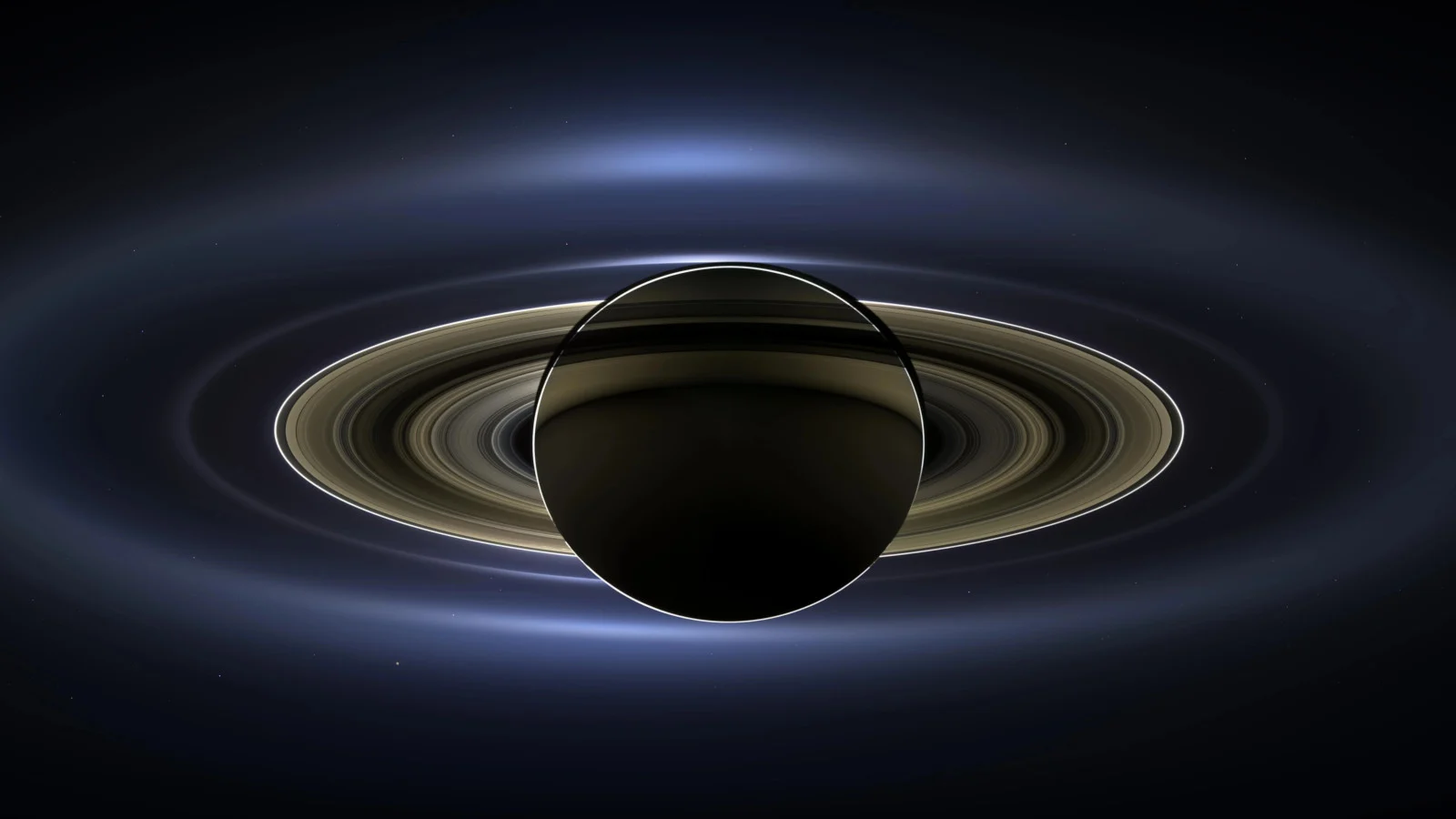 Saturn rings backlit Cassini - NASA/JPL-Caltech