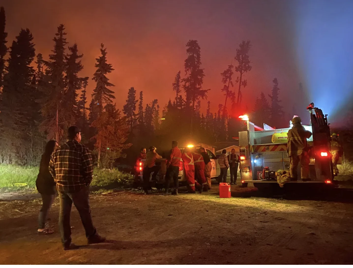 CBC: Lac La Ronge Indian Band Chief Tammy Cook-Searson says they are working closely with the Saskatchewan Public Safety Agency as well as local firefighters. (Chief Tammy Cook-Searson)