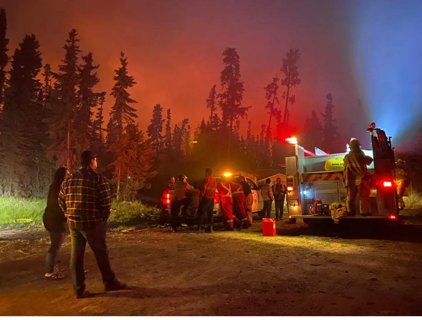CBC: Lac La Ronge Indian Band Chief Tammy Cook-Searson says they are working closely with the Saskatchewan Public Safety Agency as well as local firefighters. (Chief Tammy Cook-Searson)