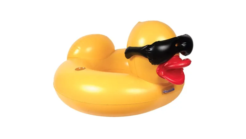 Amazon, duck float, CANVA, pool floats