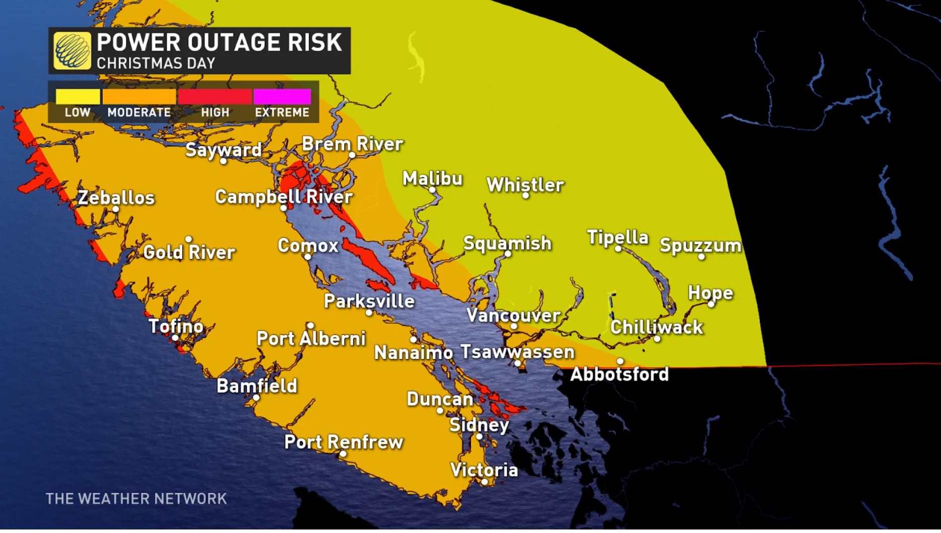 BC Outages: Christmas 2024