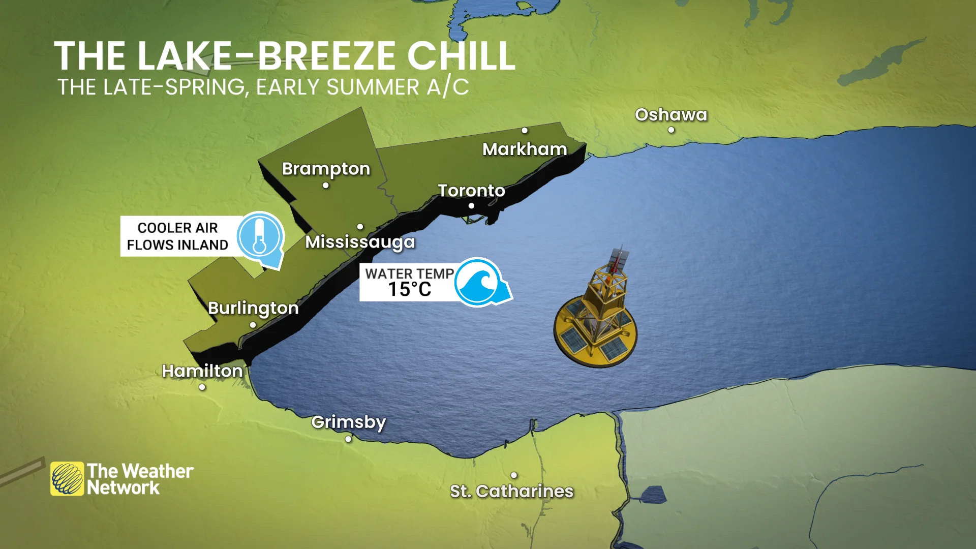 The lake-breeze chill in the GTA late spring