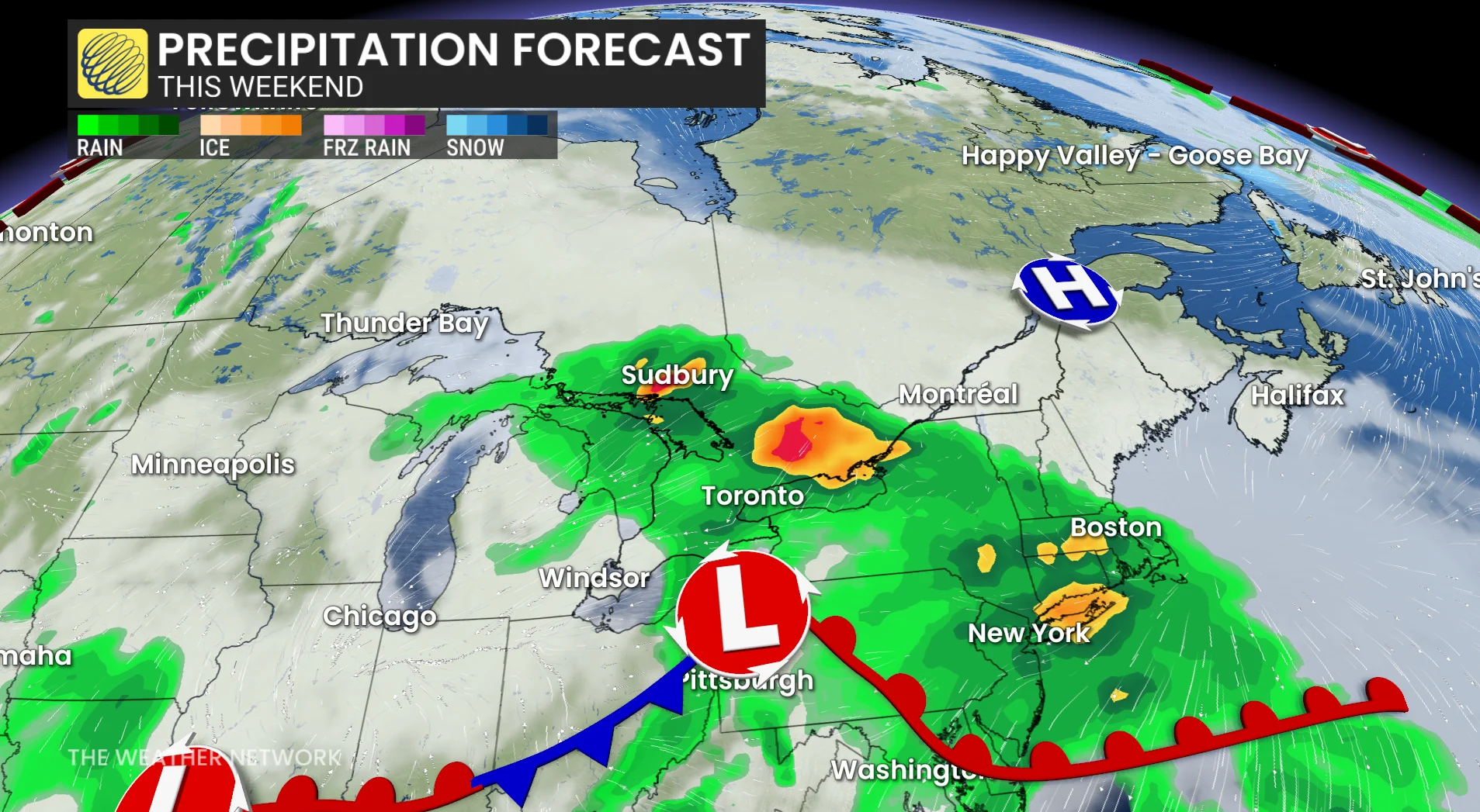 Ontario forecast this weekend