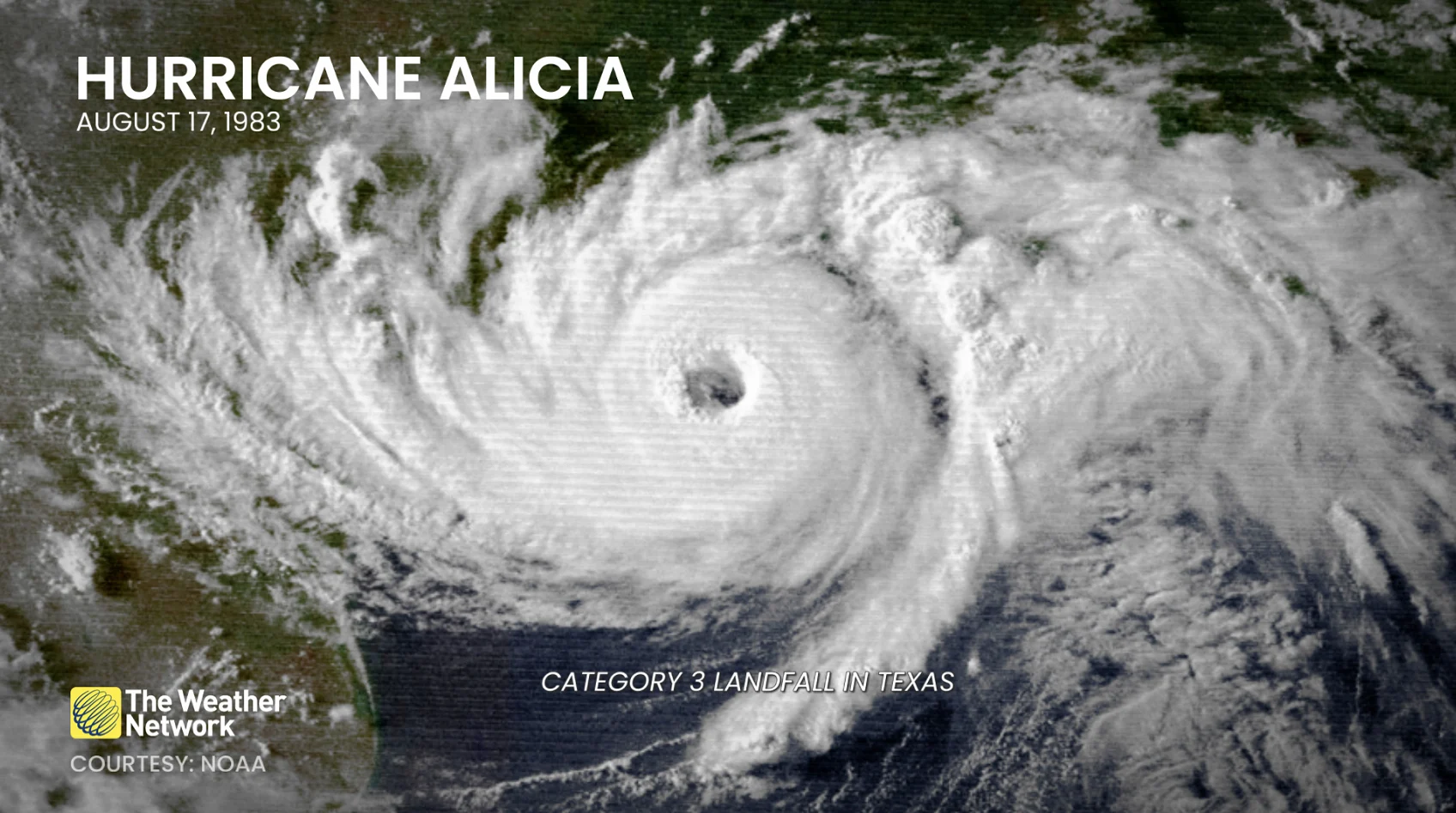 Hurricane Alicia 1983 Satellite