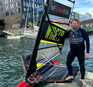 How hydrofoil race boats literally fly above the water at incredible speeds! The video, here