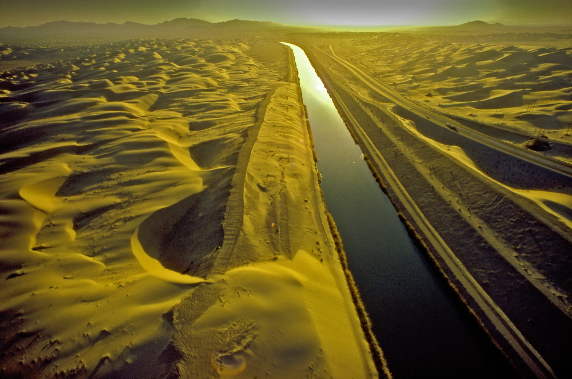 An aerial of image of the All American canal near El Centro, California. Credit: Charles O'Rear. Corbis Documentary. Getty Images