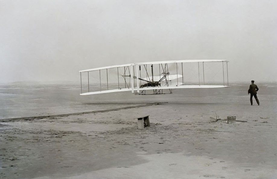 Wright brothers telegraphed the U.S. Weather Bureau to plan 1st flight locale