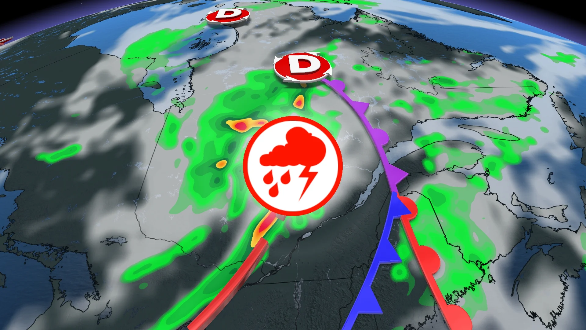 Orages violents possibles ce week-end au Québec