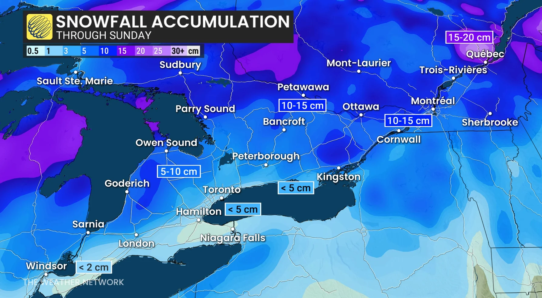 Baron - Ontario snow through Sunday - Jan 9