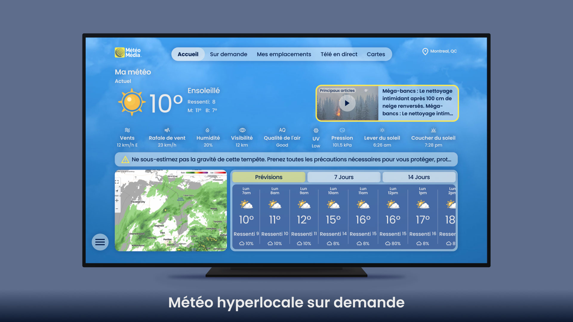 hyper local weather on demand