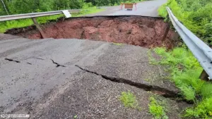 Several dozen homes cut off after road washout near Truro