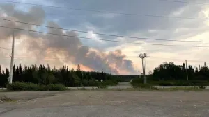 Churchill Falls residents on edge over forest fire after hasty evacuation