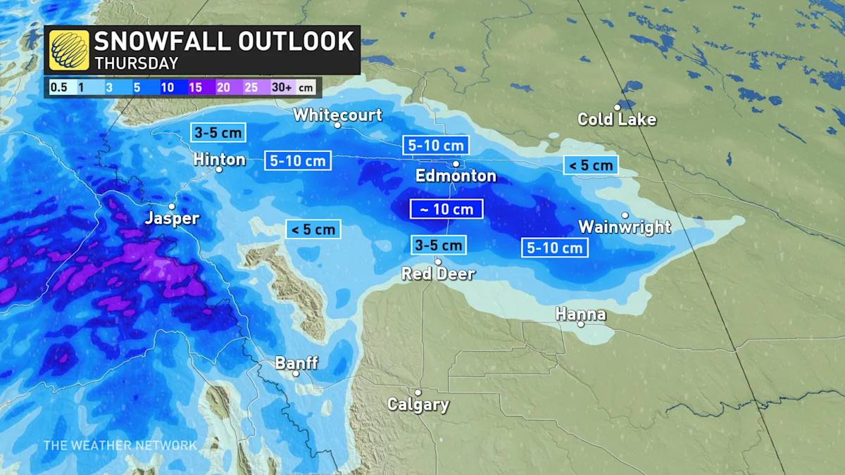 Reality returns to Alberta as temperatures take a dive and snow appears