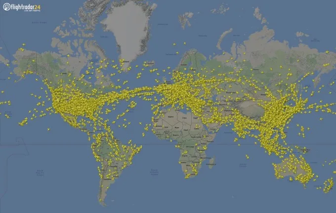 traffic aérien avant pandémie